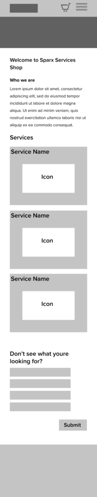 Shop Home Page