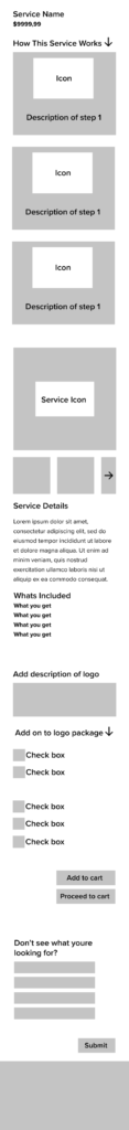Service selected mobile