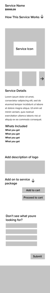 Service selected mobile