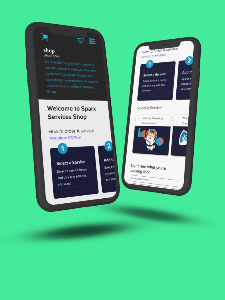 Mock up of Sparx project.